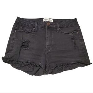 Mudd Stretch Black High-Rise Denim Shortie